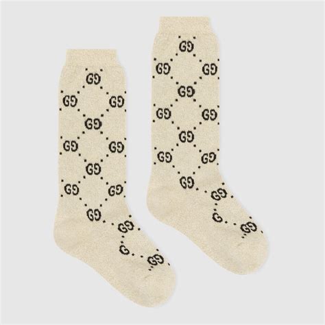 gucci sokken kinderen|Ivory Cotton Children's GG Lamé Socks .